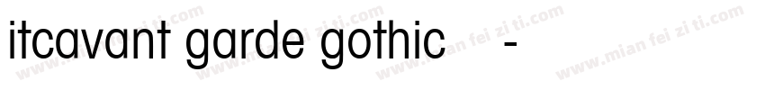 itcavant garde gothic常规斜体字体转换